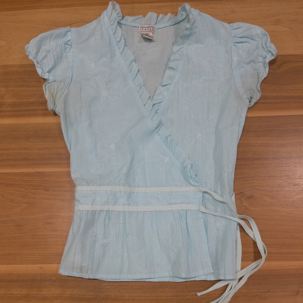 Vintage Voice Blue Floral Blouse – Unique & Charming